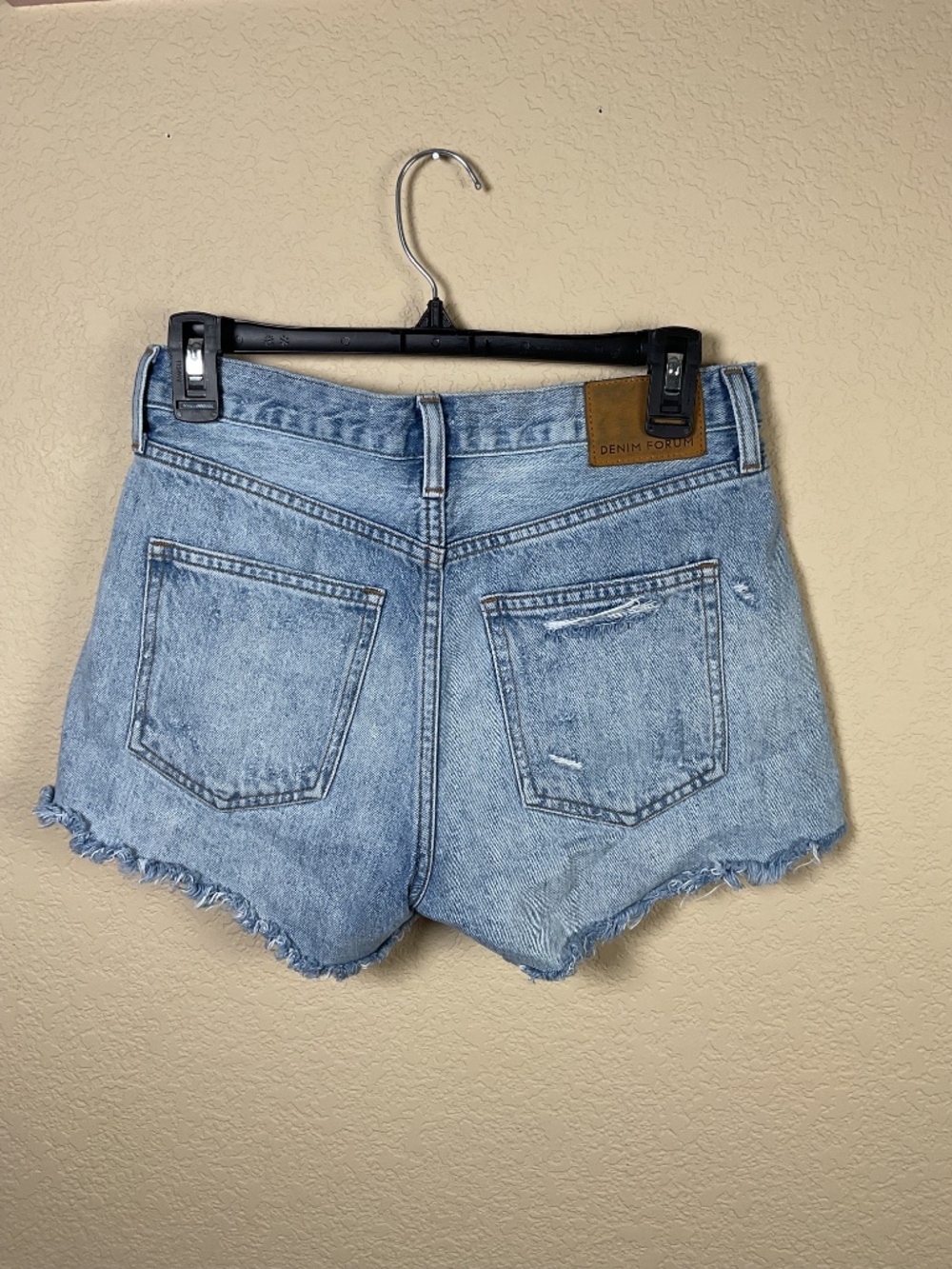 Denim Forum Womens 25 The Ex Boyfriend Short Denim Jean Distressed Shorts Cotton - Picture 2 of 9